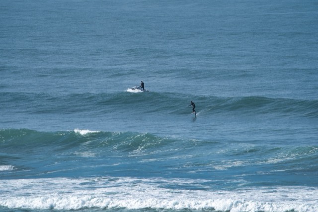 The line-up, two riders